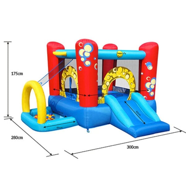KiwiCastles-Bouncy-Castle-Hire-Rent-Tauranga-Bubble-Bouncer-Dimensions