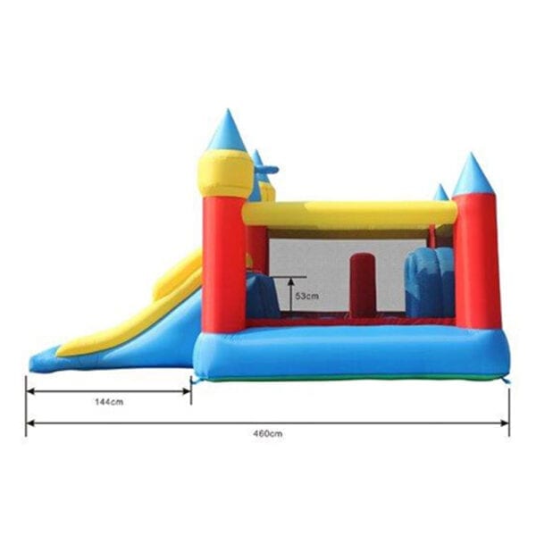 KiwiCastles-Bouncy-Castle-Hire-Rent-Tauranga-Obstacle-Course-Dimensions-Side